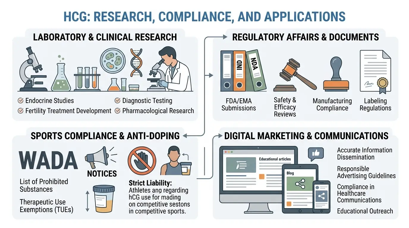 HCG Peptide Compliance Context Illustrated HCG peptide compliance and research context